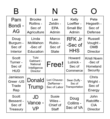 you’re fired bingo Card
