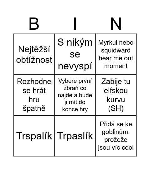 Balonkovo debilní průchod bg3 Bingo Card