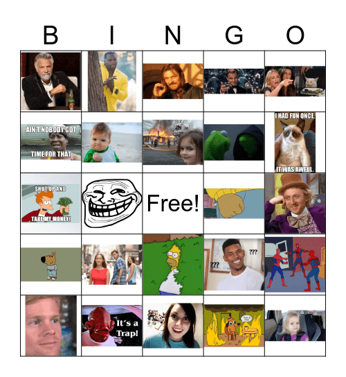 MEME BINGO Card