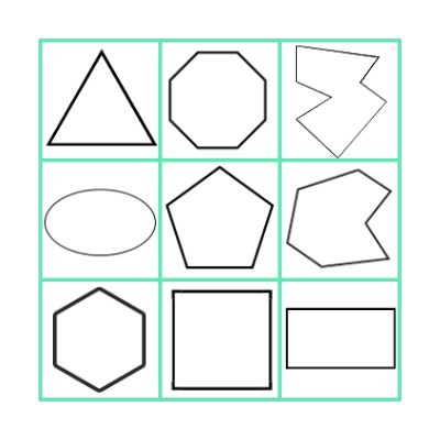 2D SHAPES BINGO! Bingo Card