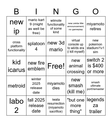 Direct Bingo Card