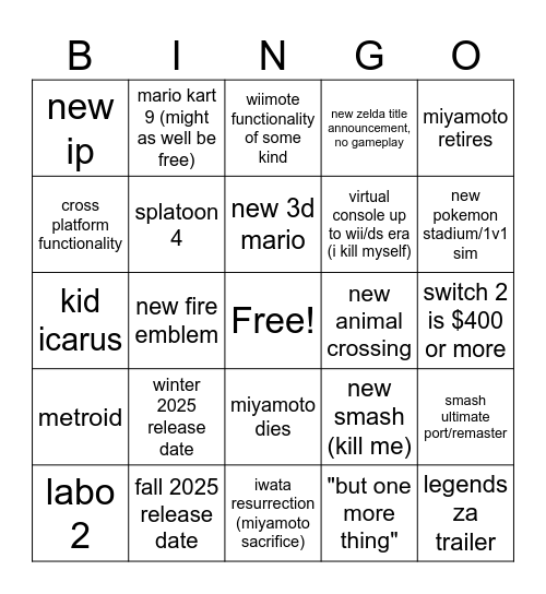 Direct Bingo Card