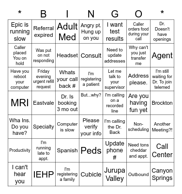 Plaza Center Bingo Card