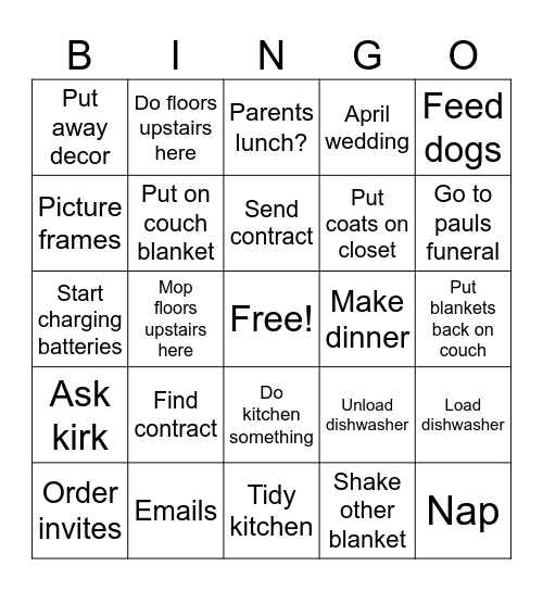 Wes Bingo Card