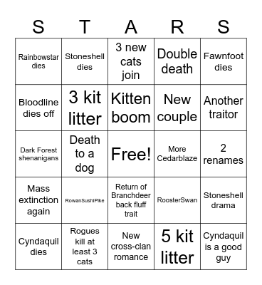 Galaxyclan Year 27 Bingo Card