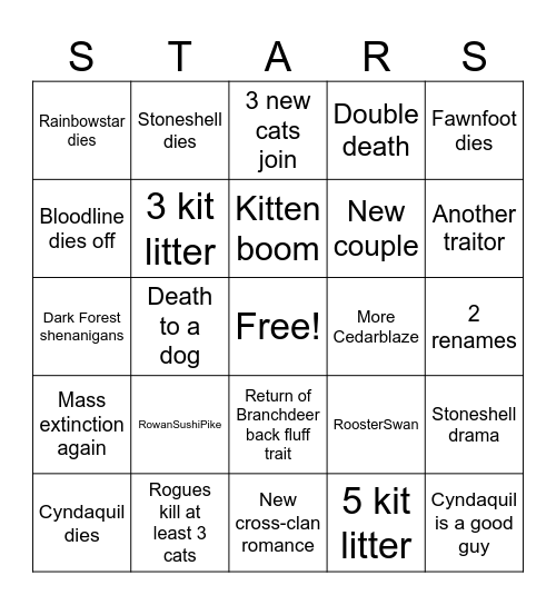 Galaxyclan Year 27 Bingo Card