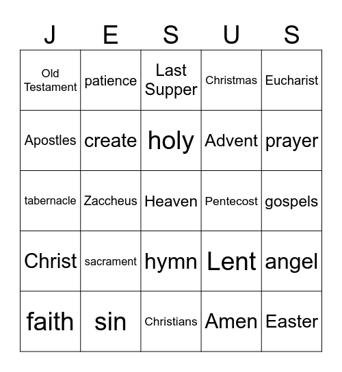 PSR Bingo Card