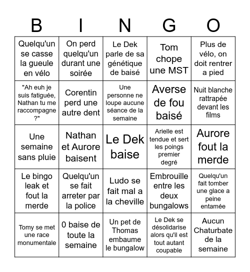 Bingo D'Annecy Bingo Card