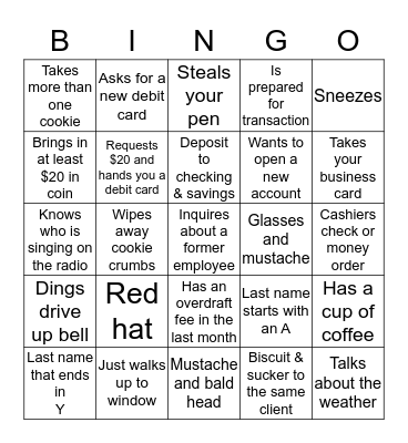 Client Fun :) Bingo Card