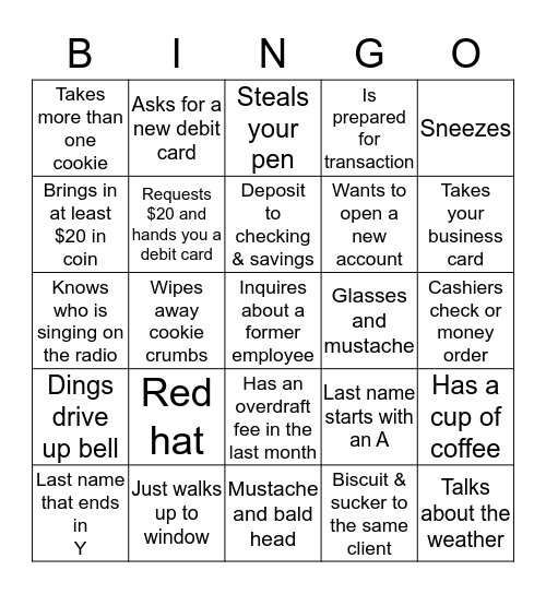 Client Fun :) Bingo Card