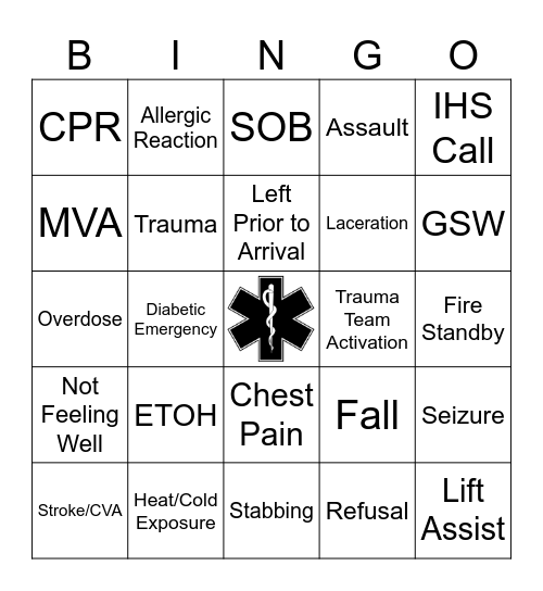 April EMS BINGO Card