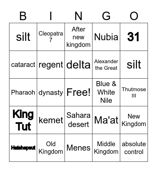 Ch3 Sec 1 & 2 Bingo Card