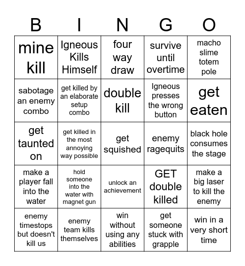 BOPL BATTLE BINGO Card
