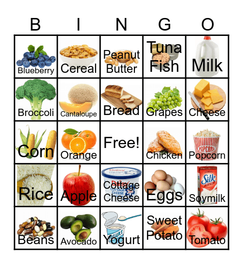 Grocery Store Bingo Card