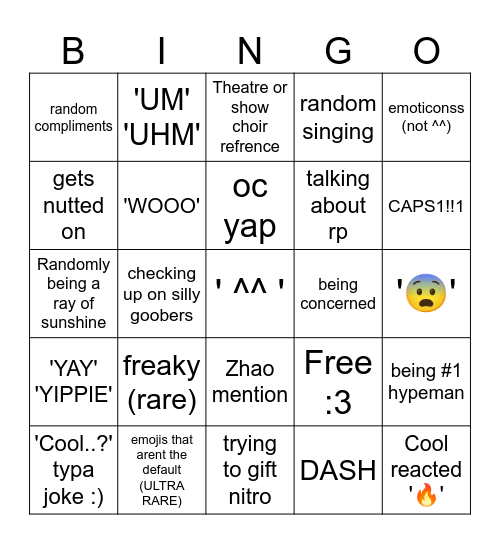Cool Bingo!! Bingo Card