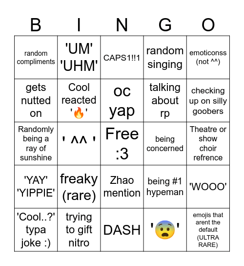 Cool Bingo!! Bingo Card