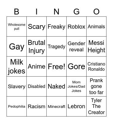 Nice one Bingo Card
