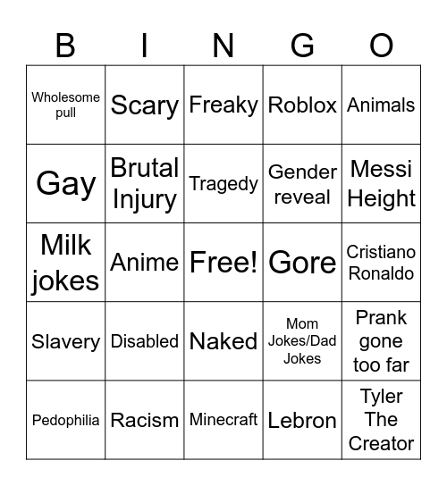 Nice one Bingo Card