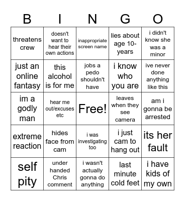 tcap bingo Card