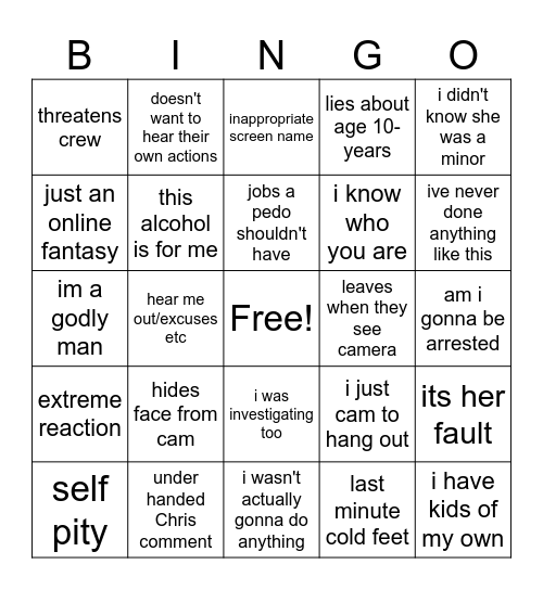 tcap bingo Card