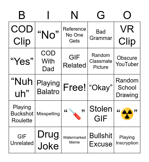 Mason Bingo Card
