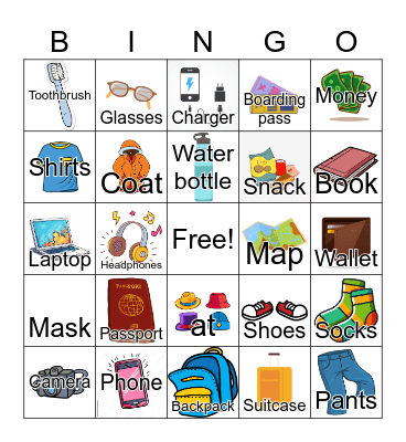 Travel Bingo Card