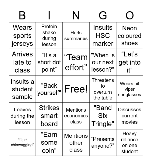 Business Studies Bingo* Bingo Card