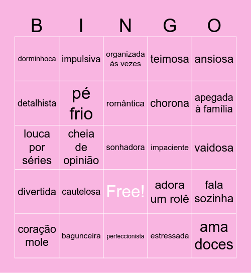 BRIDE BINGO Card