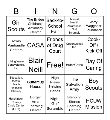 United Way eBingo Card