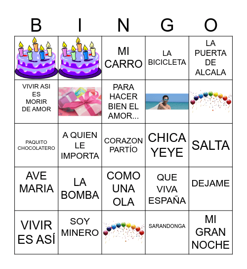 EL BINGO MUSICAL DEL 2022 Bingo Card
