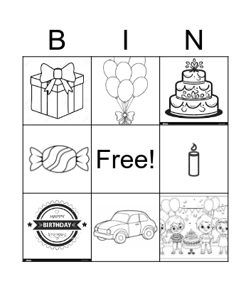 Birthday Bingo Card