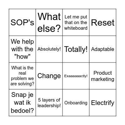 Anne-Mieke's Bingo Card