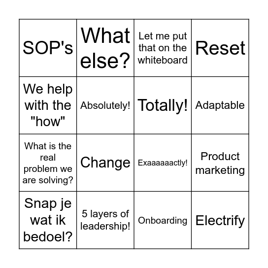 Anne-Mieke's Bingo Card