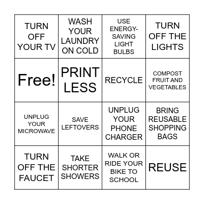 STOP BEFORE IT'S TOO LATE! Bingo Card