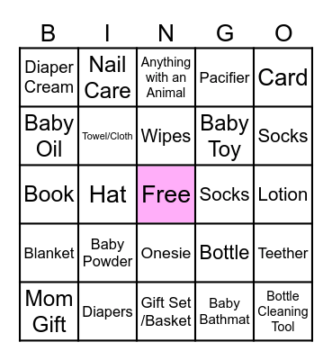 Gift Bingo! Bingo Card