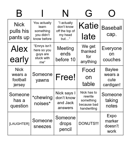 Signal flow Nick only shop meet Bingo Card