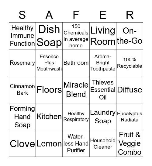 THIEVES Bingo Card