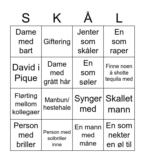 Lønningspils Bingo Card