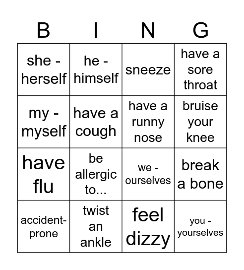 6.6 Bingo Card