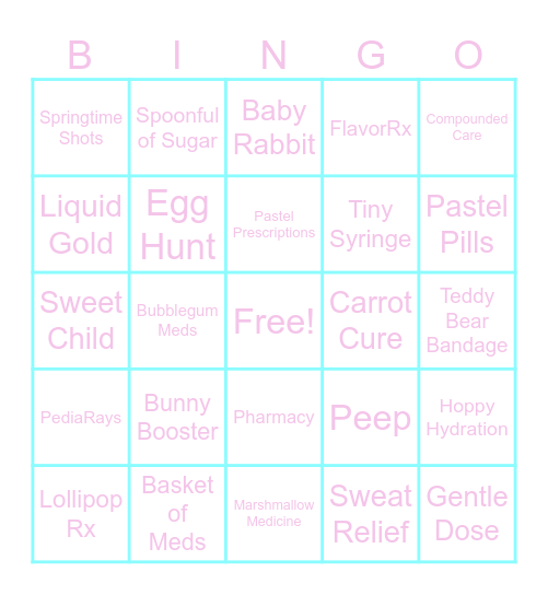 PediaRay's Hoppy Bingo Card
