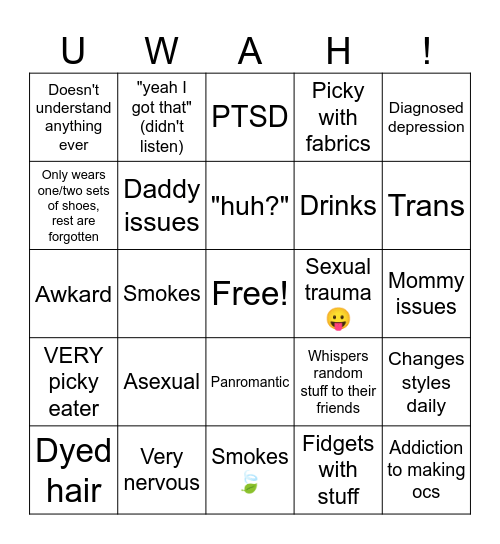 how alike are we? Bingo Card