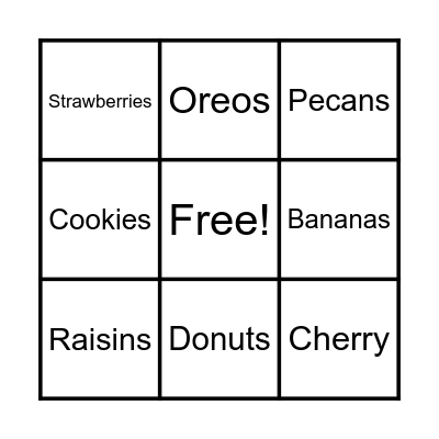 Chocolate Covered Anything! Bingo Card