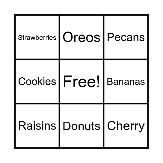 Chocolate Covered Anything! Bingo Card