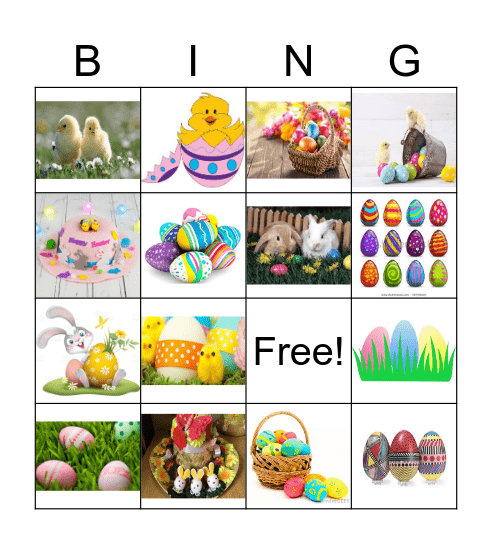 Easter Bingo Card
