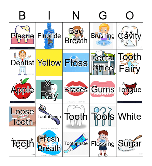 Dental Bingo Card