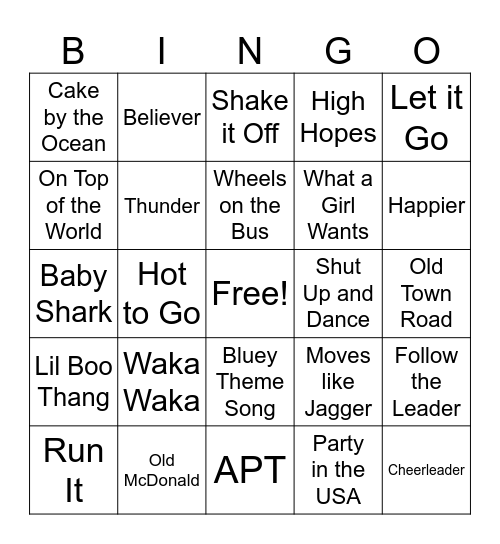 RADIO BINGO Card
