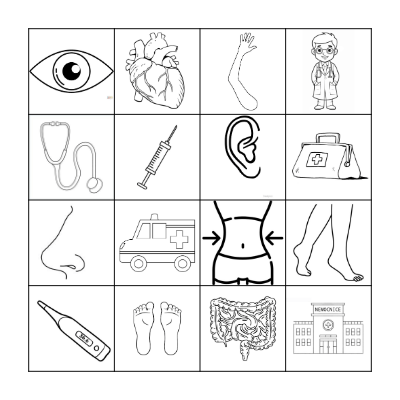 Human body, doctor Bingo Card