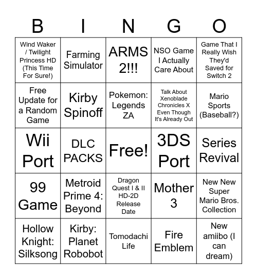 Final Switch Direct 3.27.2025 Bingo Card