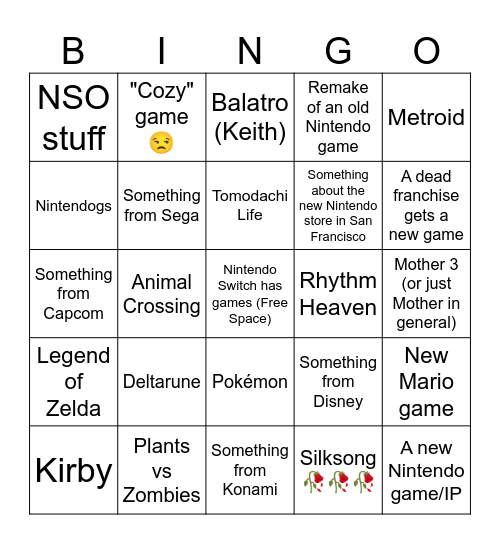 Almighty Direct Bingo Card