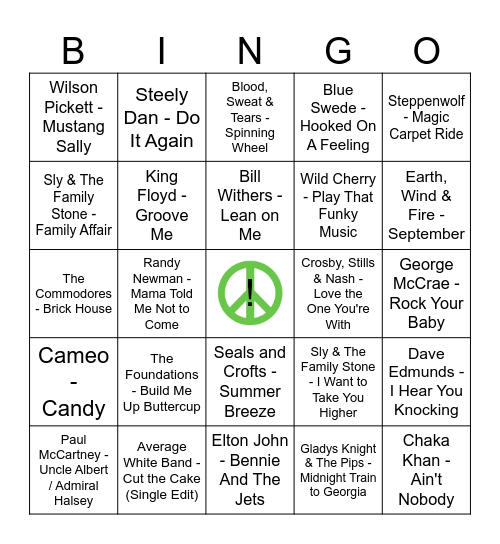 Sparky's 70th Part 2 Bingo Card